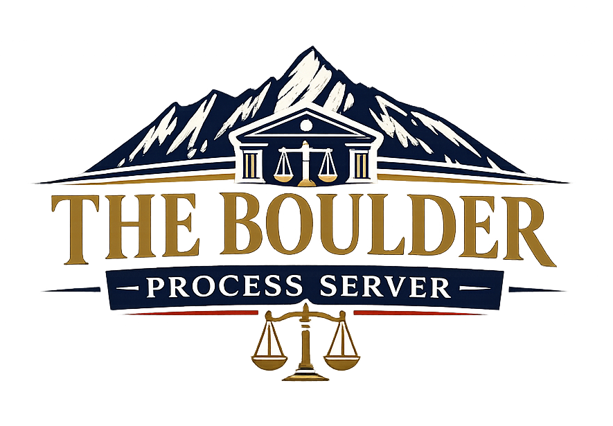 The Boulder Process Server logo